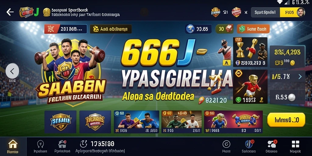 Tampilan antarmuka utama 666J dengan fitur taruhan olahraga.