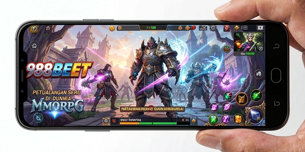 Tampilan gameplay menarik 988BET dalam dunia MMORPG yang epik.