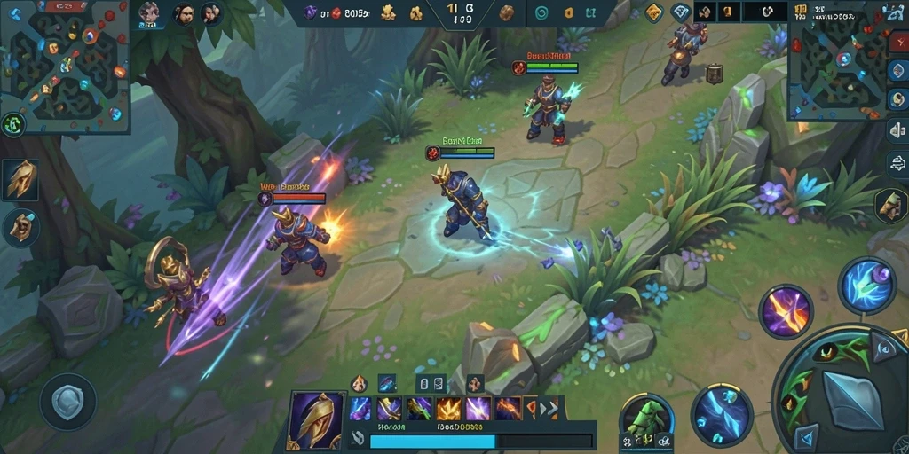 Screenshot gameplay MOBA yang menarik dan seru.