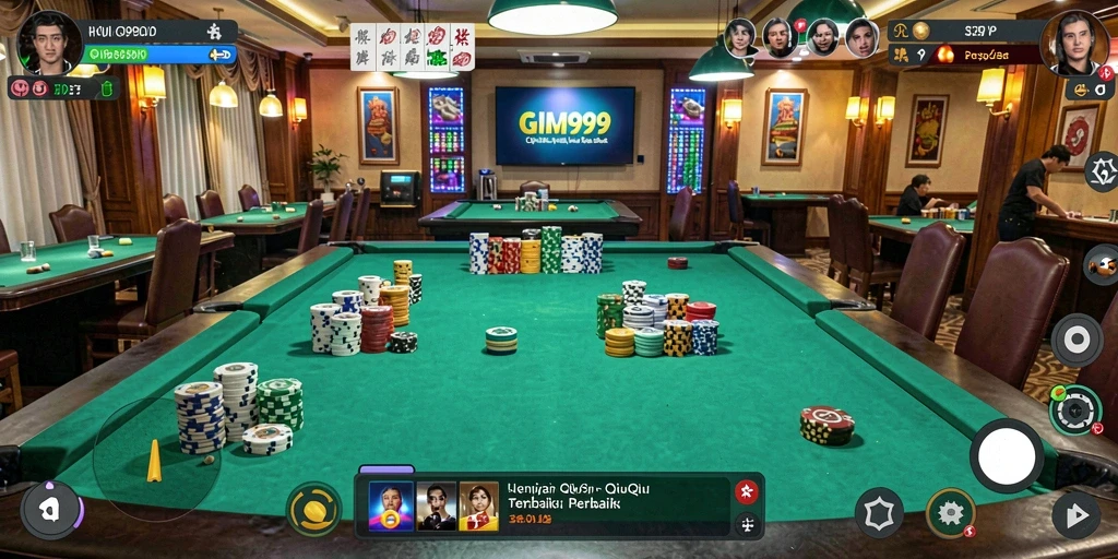 Screenshot gameplay QiuQiu GIM999 yang menarik.