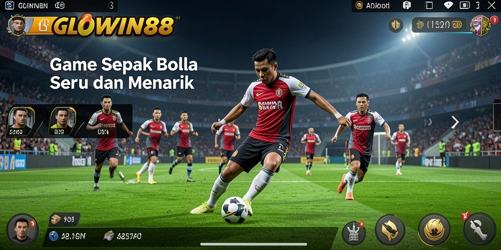 Tampilan permainan GLOWIN88 menampilkan aksi sepak bola yang memukau.