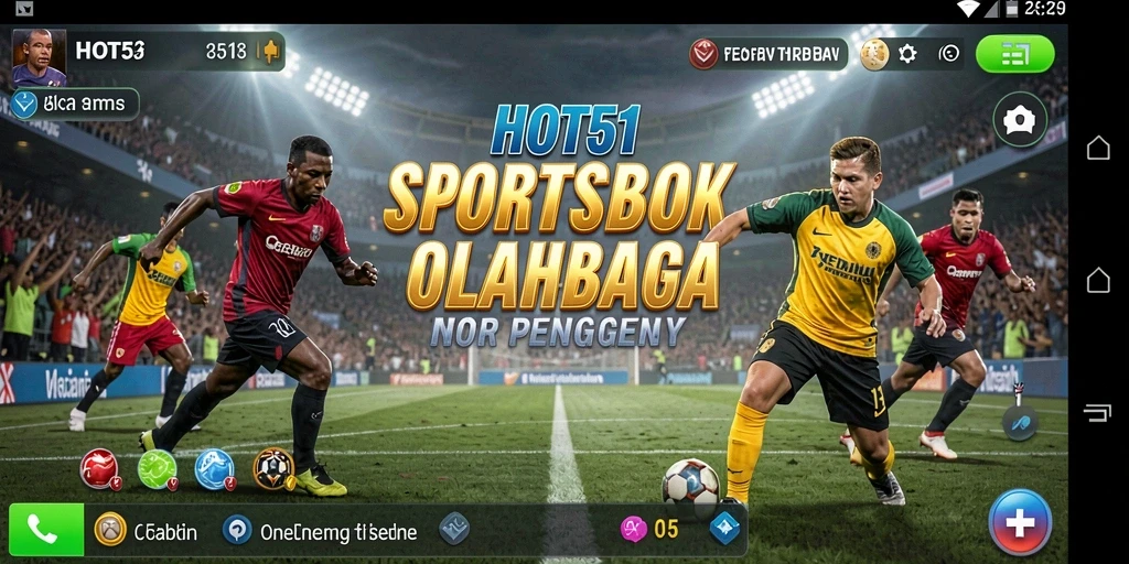 Screenshot utama HOT51 menampilkan antarmuka taruhan olahraga yang dinamis.