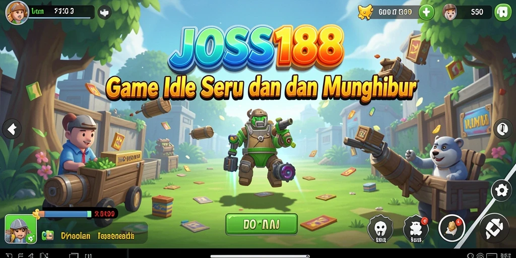 Screenshot utama JOSS188 menunjukkan adiktifnya gameplay Idle yang menarik.
