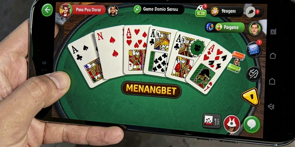 Tampilan gameplay domino yang seru dan menegangkan.