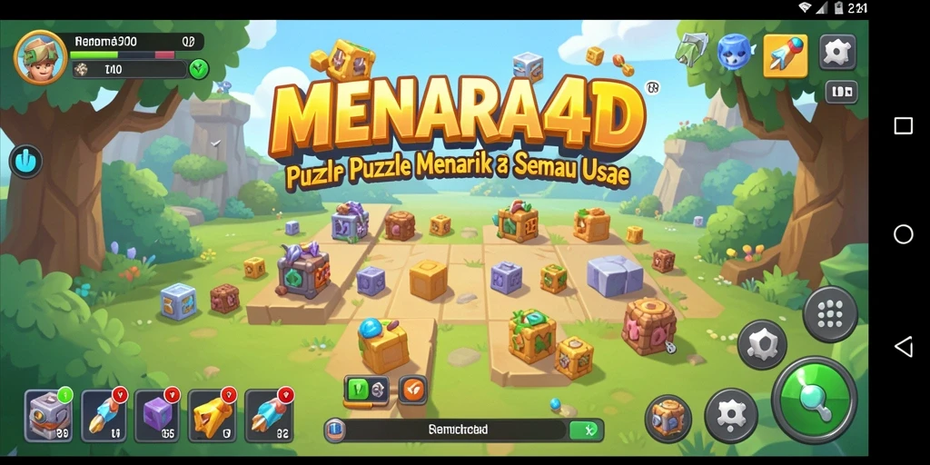 Screenshot MENARA4D menampilkan gameplay Puzzle yang mendebarkan.