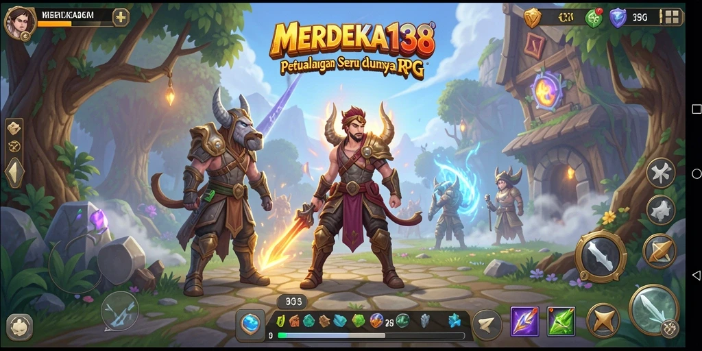 Tampilan gameplay seru dari MERDEKA138 dengan aksi RPG mendebarkan.