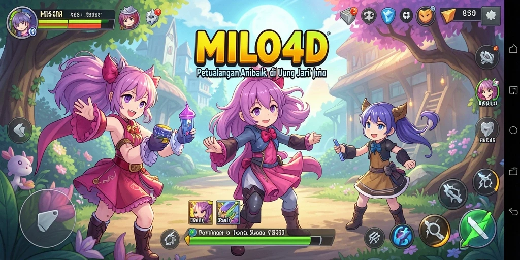 Tampilan gameplay Anime yang penuh aksi dari MILO4D.