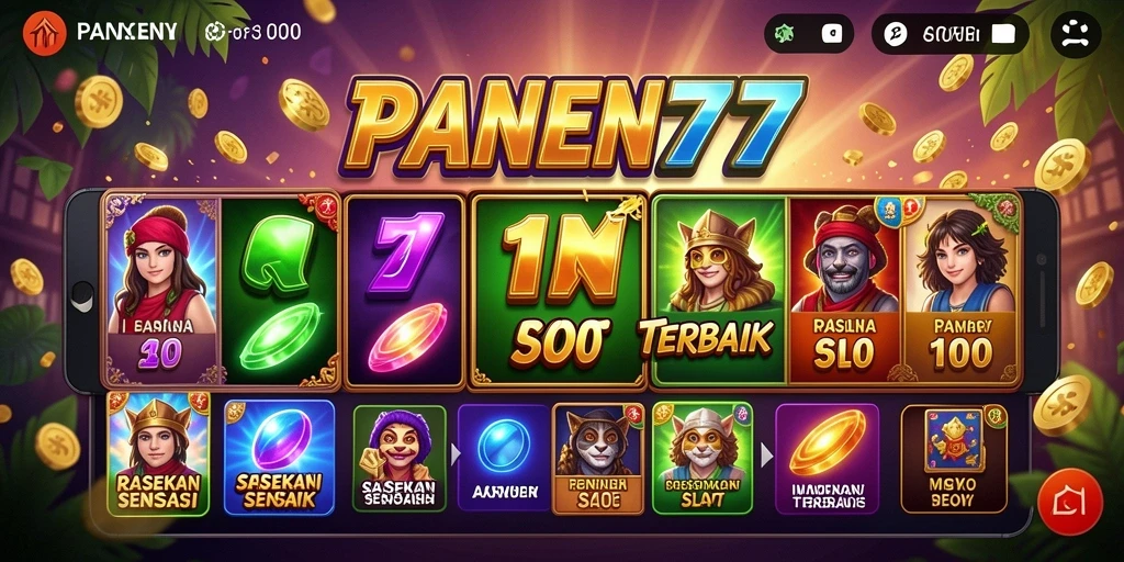 Tampilan utama gameplay PANEN77 dengan slot yang mengasyikkan.