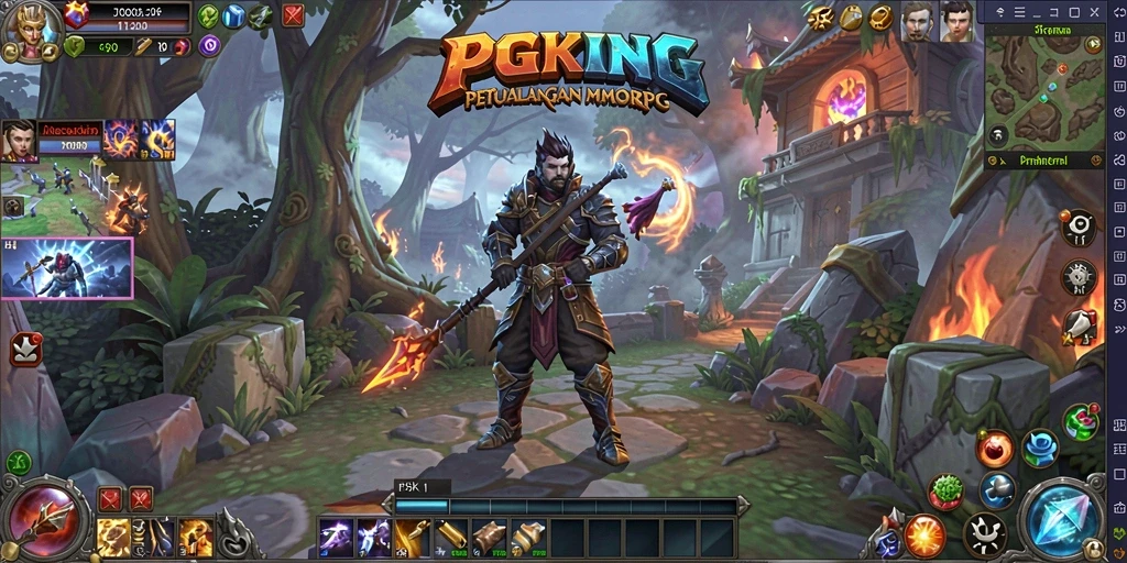 Tampilan menarik dalam dunia MMORPG PGKING saat bertarung.
