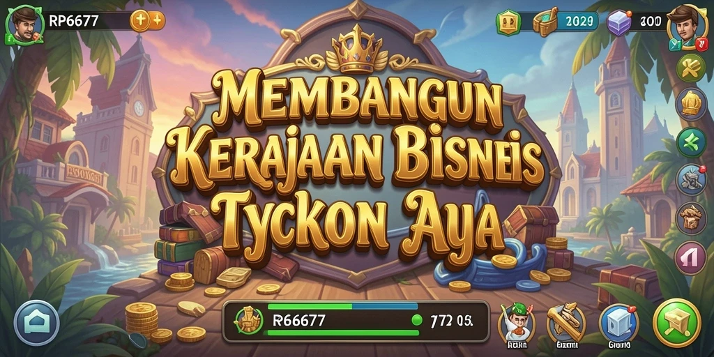 Gameplay menyenangkan dalam RP6677 yang menunjukkan pembangunan bisnis.