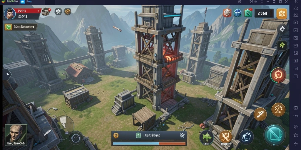 Screenshot utama menampilkan gameplay seru Tower Defense RPVIP3.