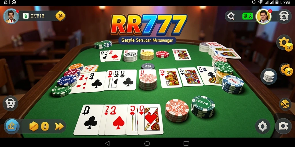 Tampilan seru saat bermain Gaple di RR777.