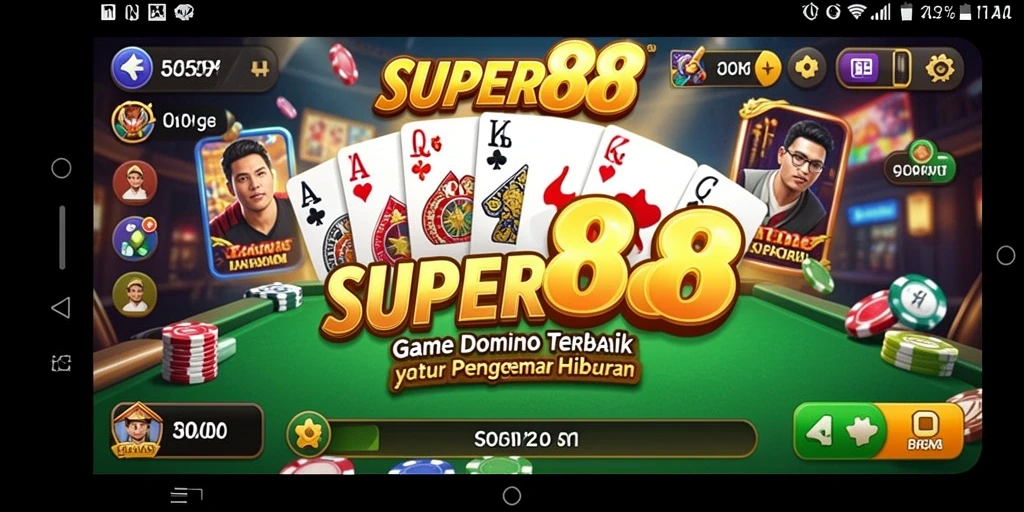Tampilan gameplay SUPER88 yang seru dan interaktif saat bermain Domino.