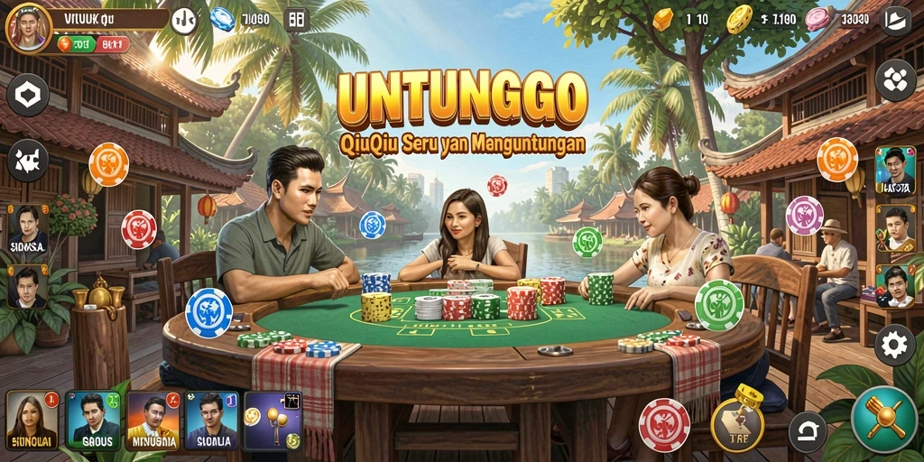 Screenshot gameplay QiuQiu UNTUNGGO yang asyik dan kompetitif.