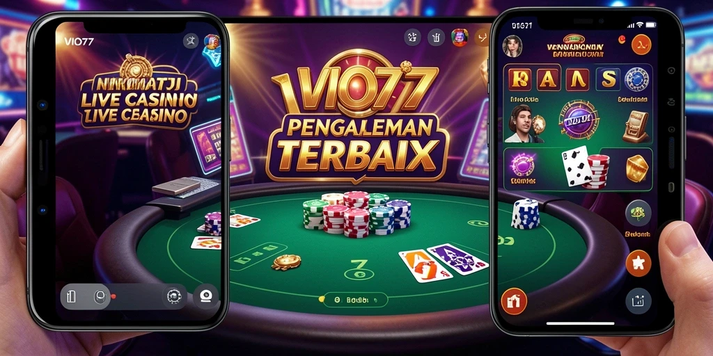 Tangkapan layar VIO77 menampilkan gameplay Live Casino yang mendebarkan.