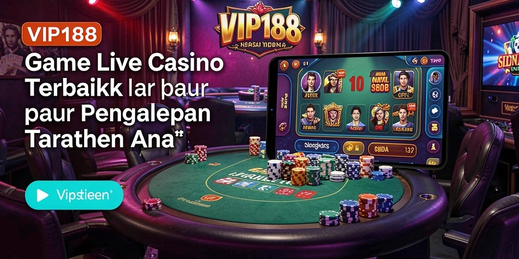 Screenshot gameplay VIP188 menampilkan pengalaman Live Casino yang seru.