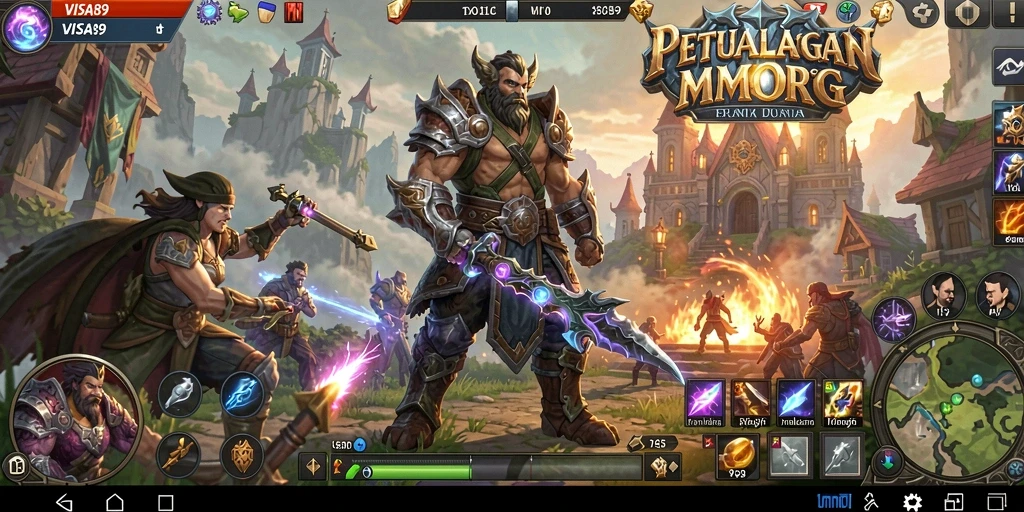 Tampilan gameplay <strong>VISA89</strong> yang epik dalam dunia MMORPG.
