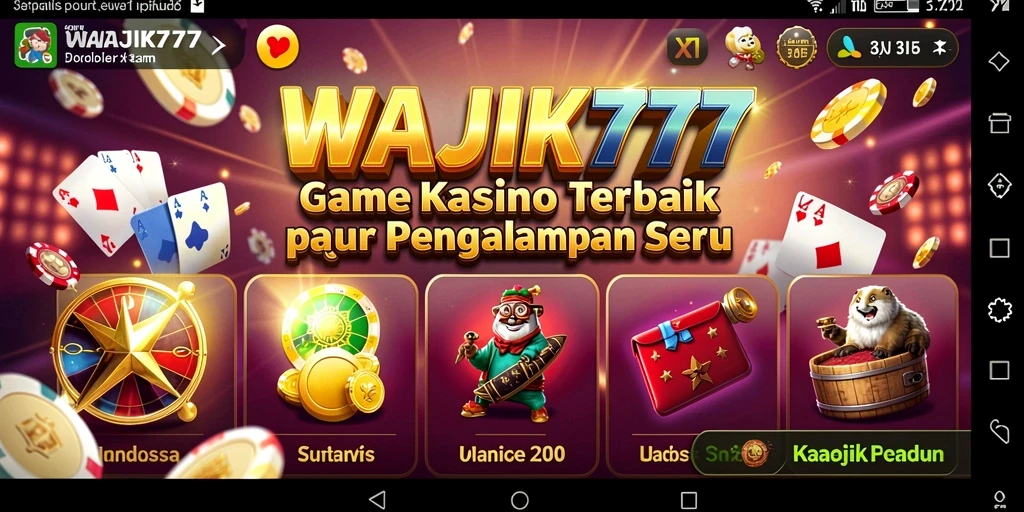 Tampilan gameplay seru dari WAJIK777 dalam permainan Kasino.