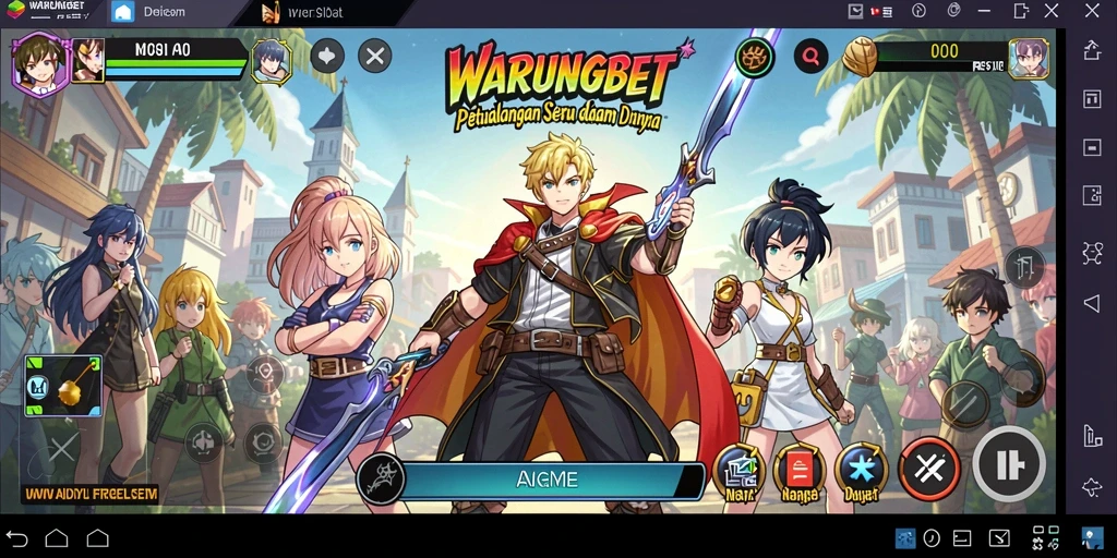 Tampilan gameplay seru dan karakter anime yang memikat.